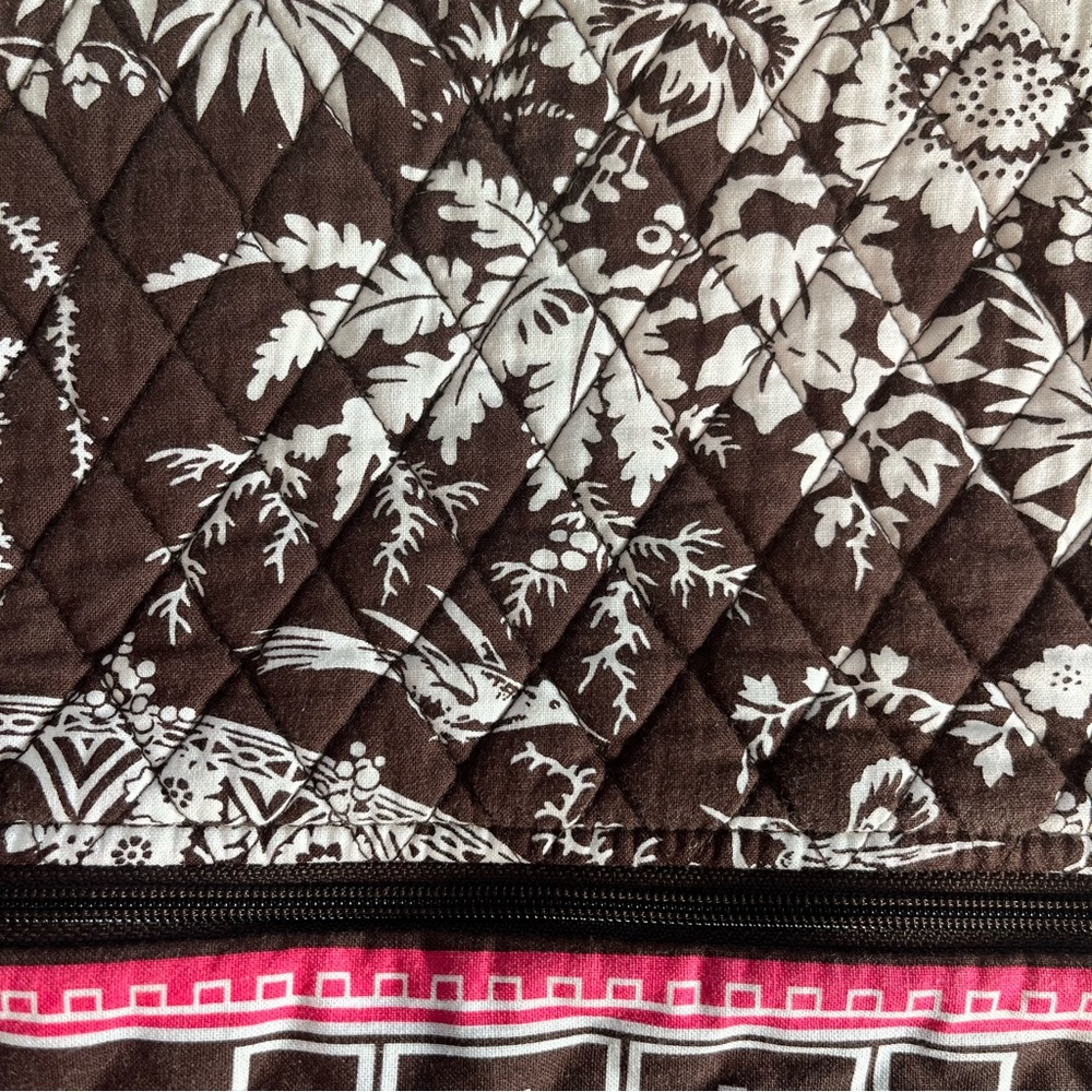 Vera Bradley Retired Imperial Asian Toile Brown Pink Crossbody Messenger Bag EUC - Picture 16 of 16